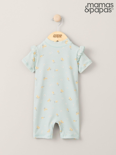 Mamas & Papas Lemon Print Textured Short Sleeve Rashsuit (B65455) | €32