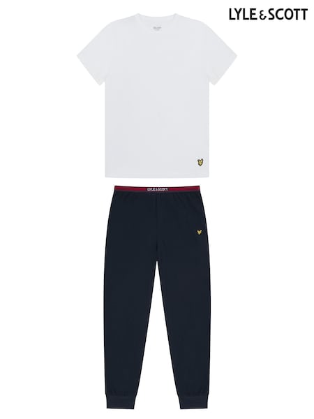 Lyle & Scott Onyx Boys T-Shirt & Cuffed Shorts Set (B65486) | ‏175 د.إ.‏