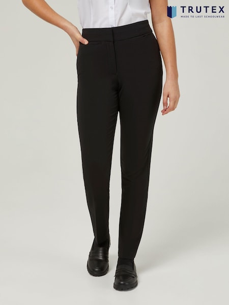 Trutex Longer Length Straight Leg Twin Pocket Girls Black School Trousers (B65544) | 173 LEI - 216 LEI