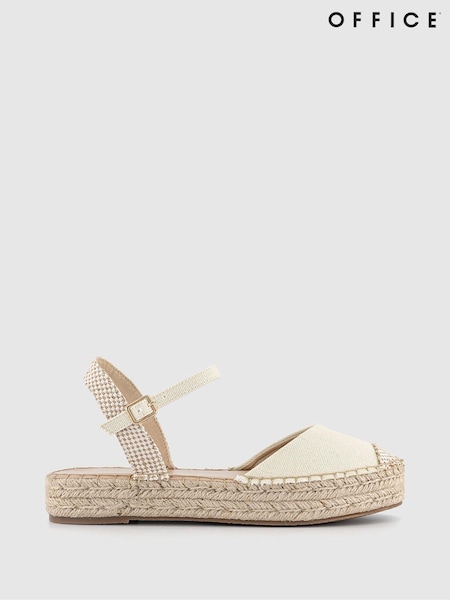 Office Natural Sadie Closed Toe Flatform Espadrille Shoes (B65624) | €24