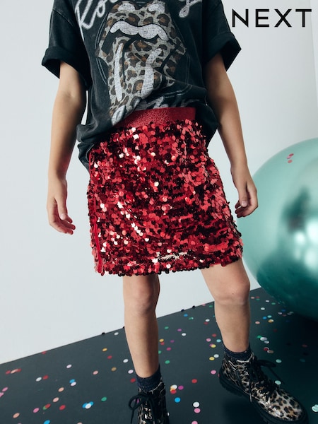 Red Sequin Skirt (3-16yrs) (B65677) | €11 - €16