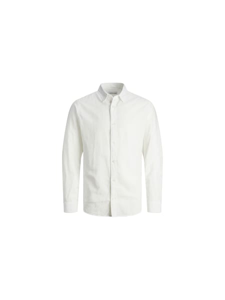 JACK & JONES White Linen Blend Long Sleeve Shirt (B65727) | €16