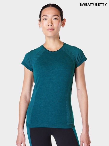 Verde - Sportul Sweaty Betty Antrenament fără sudură Tricou (B65785) | 161 LEI