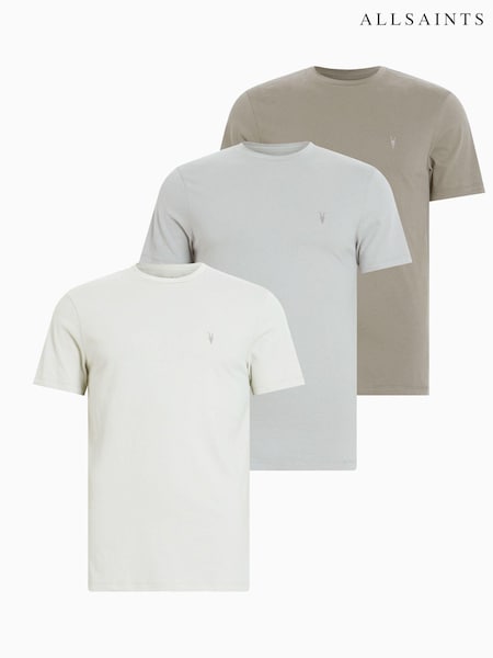 AllSaints Grey Brace Crew T-Shirts 3 Pack (B65813) | R$ 940