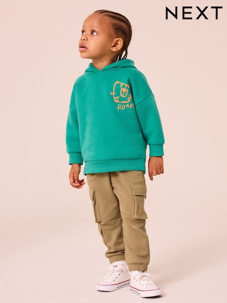 зелений/світло-коричневий Utility - Hoodie and Carpenter Joggers Set (3mths-7yrs) (B65973) | 823 грн - 988 грн