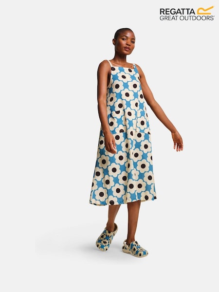 Sininen - Regatta Orla Kiely Ii 100% Cotton Sun Dress (B66092) | €46