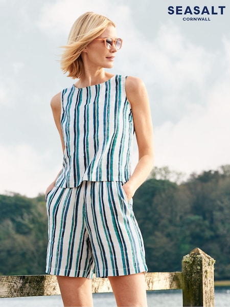 Seasalt Cornwall White Colour 100% Linen Study Vest (B66159) | €30