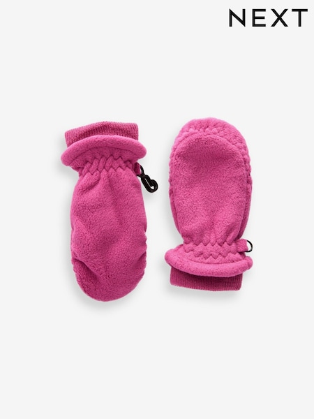 Pink Fleece Mittens (3mths-6yrs) (B66232) | AED18 - AED20
