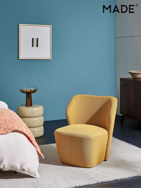 MADE.COM Ochre Yellow Pax Boucle Topeka Accent Chair (B66362) | €410