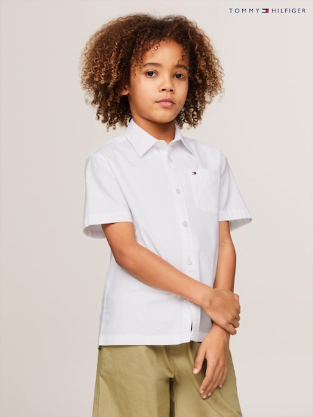 Tommy Hilfiger White Solid Oxford Shirt (B66376) | €26 - €33