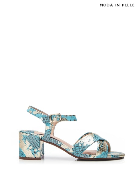 Moda in Pelle Lotsie Cross Over Block Two Part Sandals (B66383) | $86