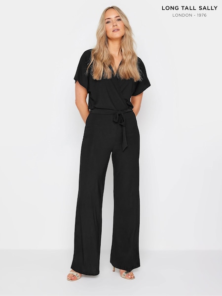 Musta - Long Tall Sally V-kaula-aukko Wrap Haalari (B66473) | €71
