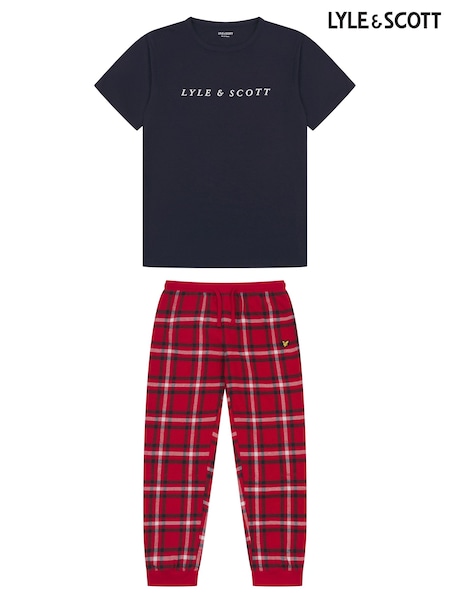 أزرق - Lyle & Scott Boys Ezekial Gifting Sleepwear Set (B66506) | ‏16 د.ك.‏