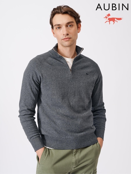 Aubin Bonby Quarter Zip Cotton Jumper (B66590) | R$ 780