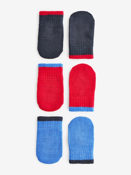 أحمر وأزرق - 3 Pair Magic Mittens Set (3mths-6yrs) (B66612) | ‏17 د.إ.‏