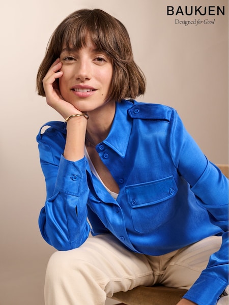 Baukjen Blue Carolyn Recycled Cupro Shirt (B66615) | €79