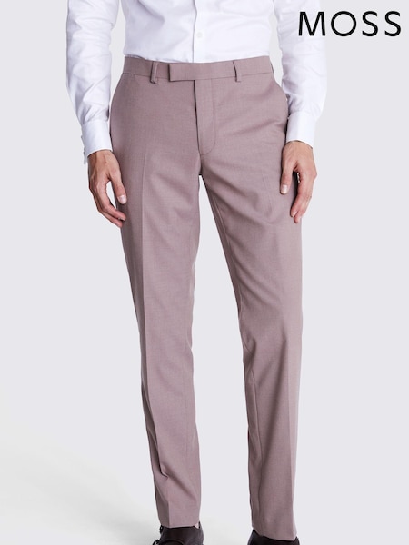 MOSS Dusty Purple Slim Fit Flannel Trousers (B66773) | €46