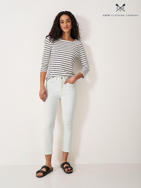 Crew Clothing Cropped Linen Blend Jeans (B66824) | €29