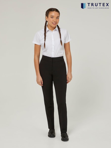 Trutex Straight Leg Twin Pocket Girls Black School Trousers (B66876) | 186 LEI - 223 LEI