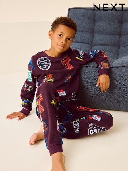 Burgundy Red Varsity Single Soft Touch Fleece With Elastane (3-16yrs) (B67019) | AED56 - AED74