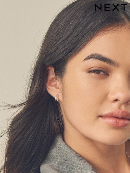 Sterling Silver Double Hoop Earrings (B67253) | €31.50