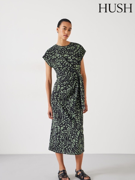 Hush Grey 100% Cotton Trinny Jersey Midi Dress (B67303) | €58