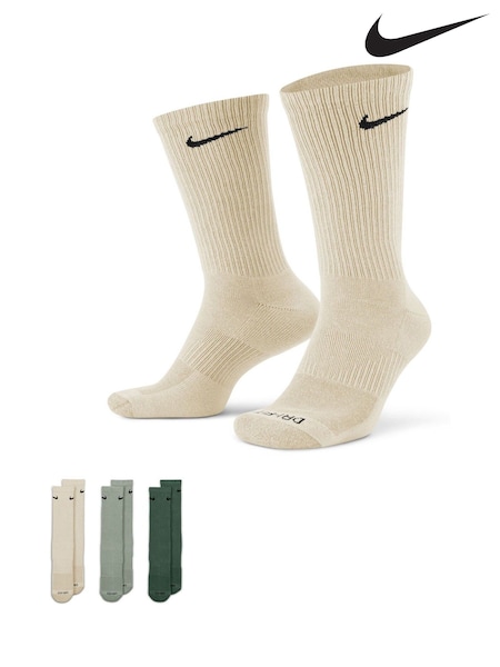 Nike Green Everyday Plus Cushioned Training Crew Socks 3 Pack (B67386) | €21.50