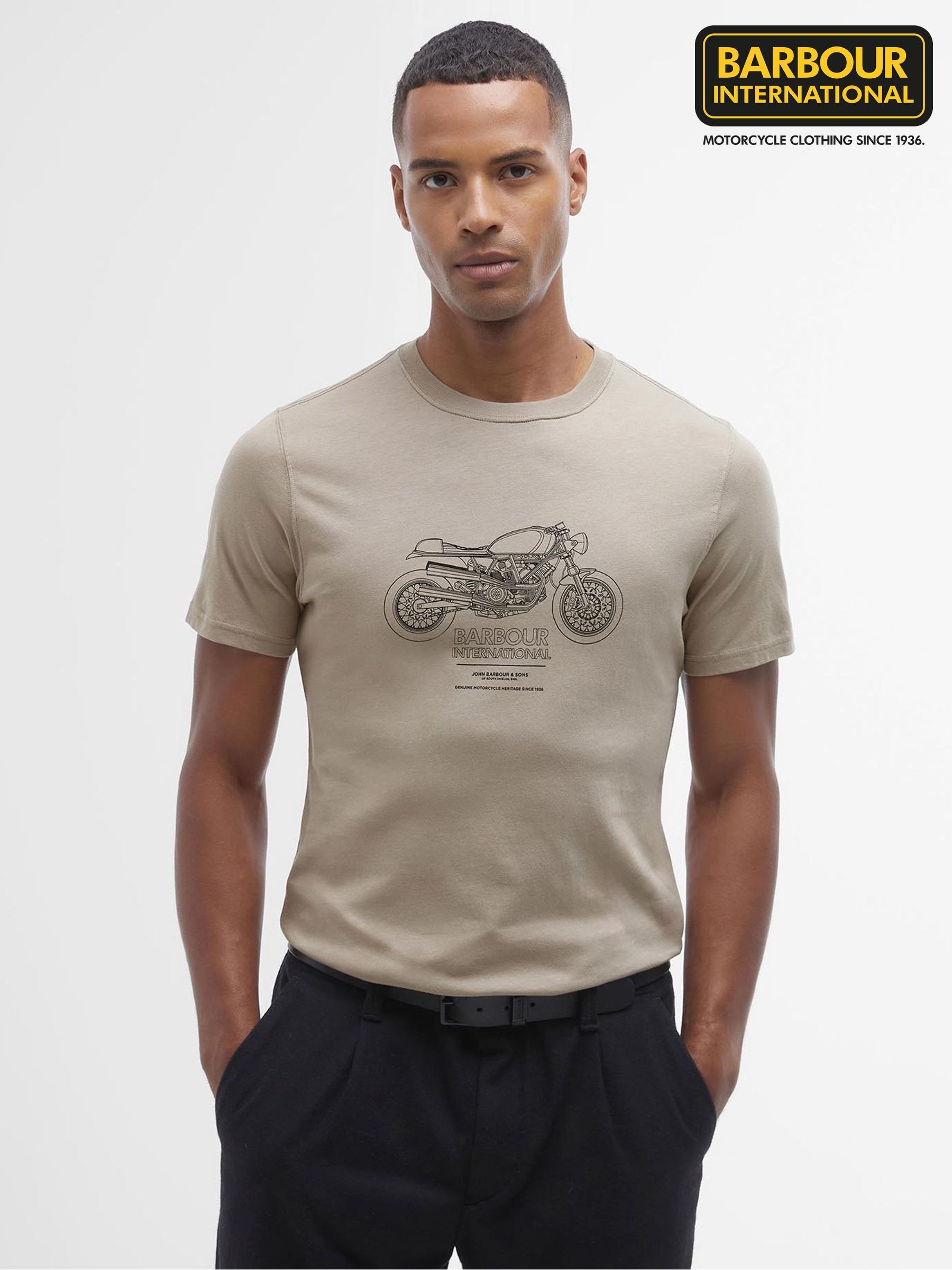 Men s T Shirts Barbour International Holiday Crew Neck Tops Next Qatar
