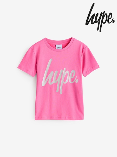 Hype. Girls Pink Script 100% Cotton T-Shirt (B67554) | 83 LEI