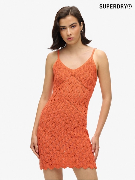 Superdry Pink Mini Crochet Cami Dress (B67566) | AZN 163