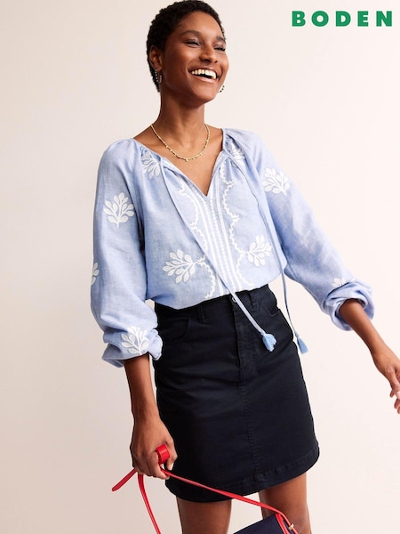 Boden Blue Nell Chinos Mini Skirt (B67606) | €31