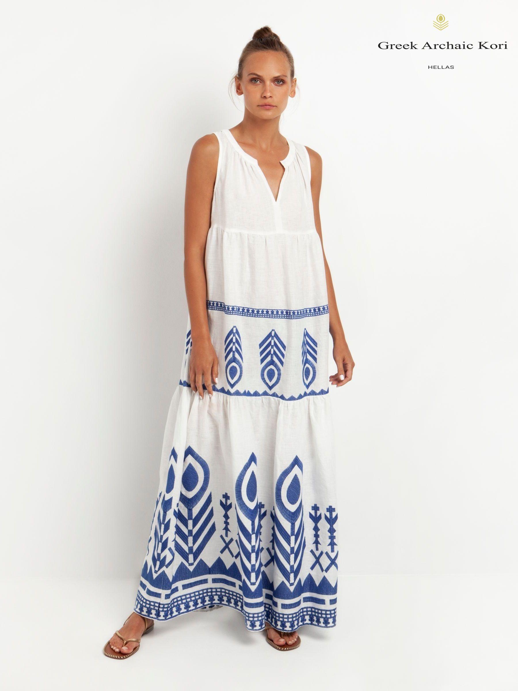 Greek summer dresses clearance