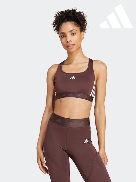 adidas Brown Power Hyperglam Medium Support Bra (B67664) | €25