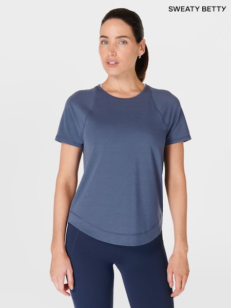 Sweaty Betty Endless Blue Breathe Easy T-Shirt (B67667) | €37