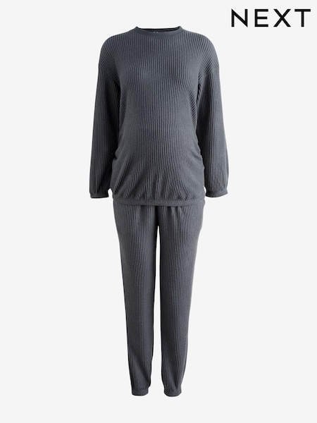 أزرق داكن - Maternity Cosy Waffle Long Sleeve Pyjamas (B67679) | ‏68 ر.ق.