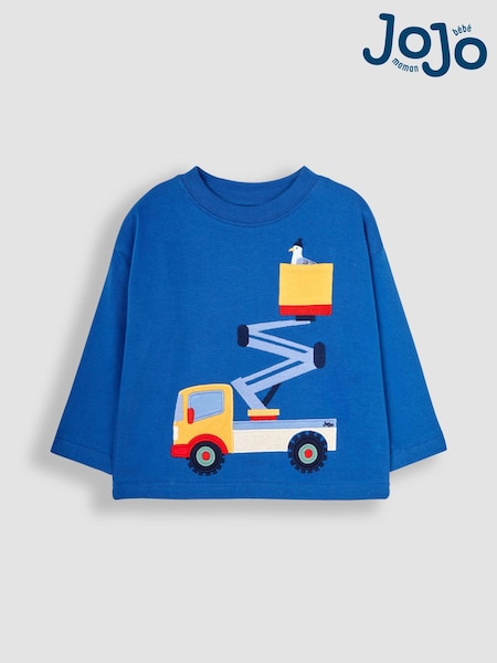 Denim - JoJo Maman Bébé Oberteil mit Tasche und Applikation (B67691) | 29 €