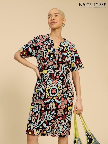 White Stuff Grey Tammy 100% Cotton Jersey Dress (B67716) | €42
