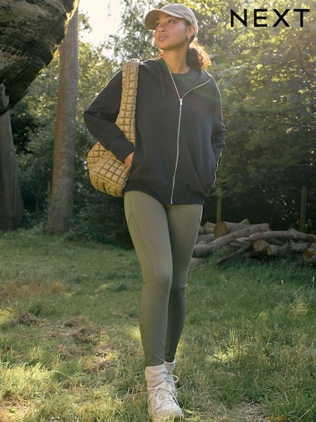 Khaki Green Elements Fleece Lined Leggings (B67773) | R$ 245