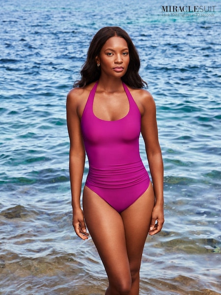 Miraclesuit Purple Tummy Control Utopia Halterneck Swimsuit (B67792) | €139