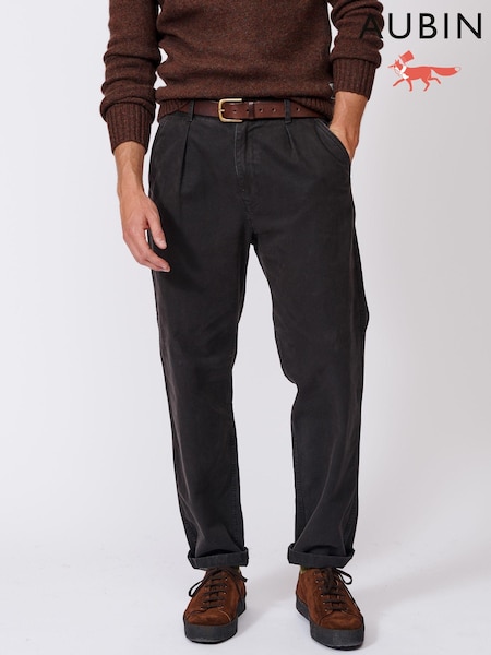 Aubin Caistor Utility Black Cotton Canvas Trousers (B67797) | €154