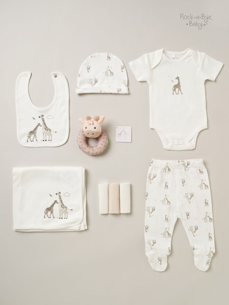 Rock-A-Bye Baby Boutique Pink 100% Cotton Print Gift Set 10 Piece (B67875) | €45