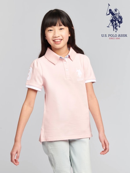 U.S. Polo Assn. Girls Player 3 Pique 100% Cotton Polo Shirt (B67902) | 50 € - 59 €