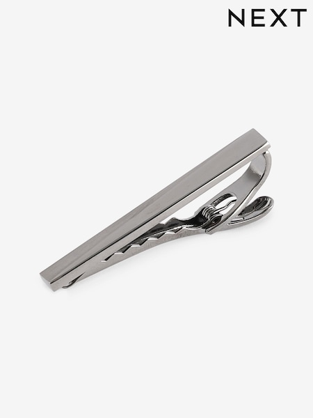 Gun Metal Diagonal Texture Tie Clip (B68234) | 371 UAH