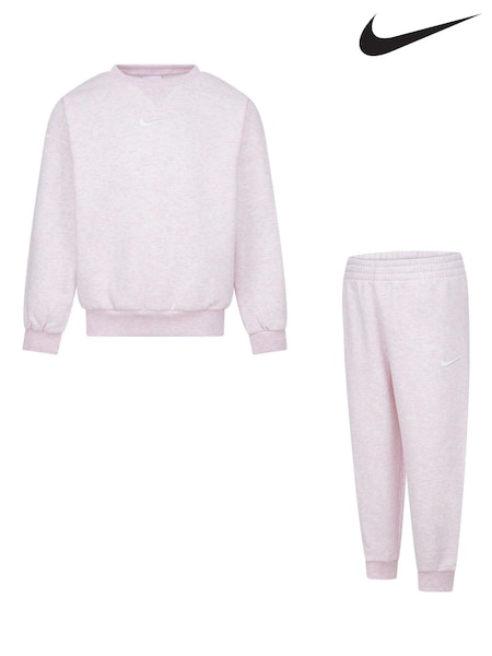 Nike Pink Little Kids Essential Marl Tracksuit (B68262) | €53