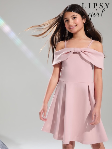 Roz - Lipsy rece Fundă rochie skater cu Fundă (5-16ani) (B68329) | 173 LEI - 219 LEI