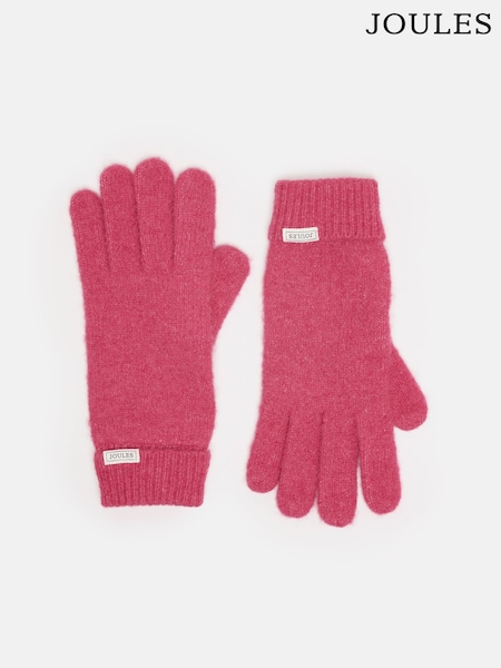 Joules Caversham Pink Knitted Gloves (B68340) | €13.50