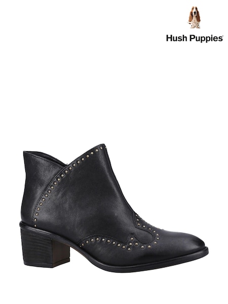 Negru - Hush Puppies Waverly Ankle Black Boots (B68391) | 495 LEI