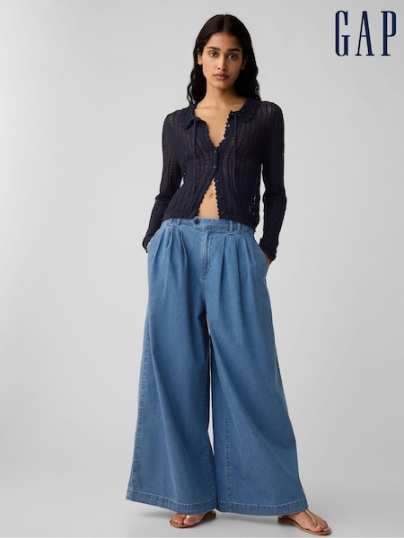 Gap Blue DÔEN High Waisted Wide Leg Denim Trousers (B68489) | €52