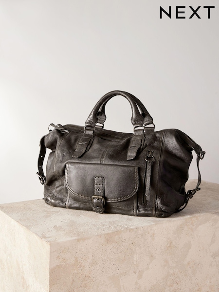Black Large Washed Grab Bag (B68497) | €88