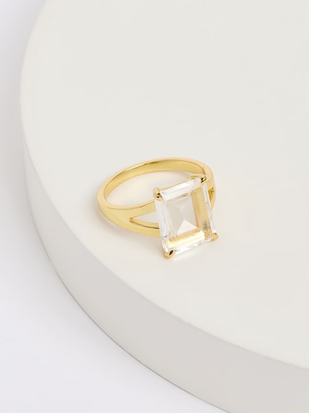 Orelia London 18k Gold Plating Semi Precious Claw Set Ring (B68526) | €13
